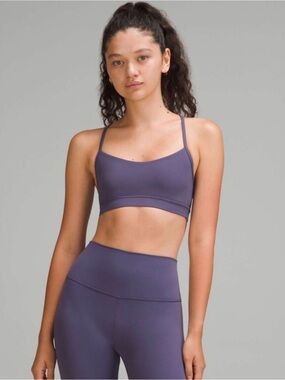 Lululemon Flow Y Bra Nulu | graphite purple | size 4